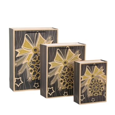Glitter christmas gift bags