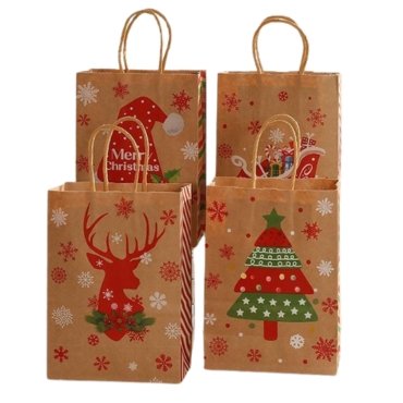 Twist paper handle christmas gift bags