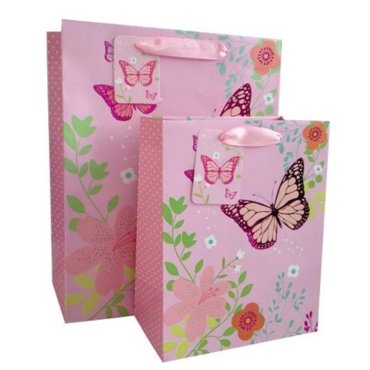 butterfly paper gift bags